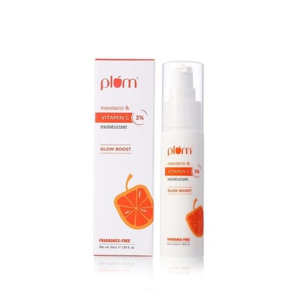 Plum 3% Vitamin C Moisturizer with Mandarin, 50 ml | For Glowing Skin | For Hyperpigmentation & Dull Skin | 100% Vegan