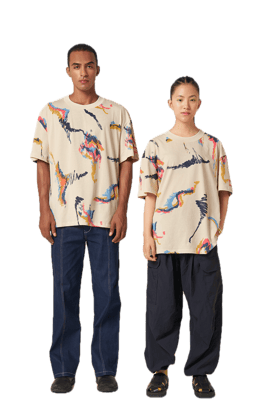 Multi Scribble T‐Shirt-XS