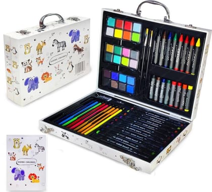 Color Box with Multiple Coloring Kit with wooden Storage Art Set