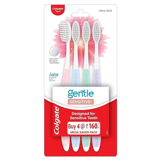 Colgate Gentle Sensitive Ultra Soft Toothbrush 4pcs