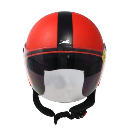 TVS Helmet Half Face Black Eco Red L