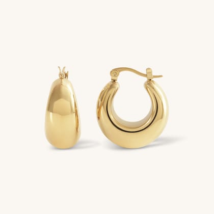 Gigi Hoops - 18K Gold Plated