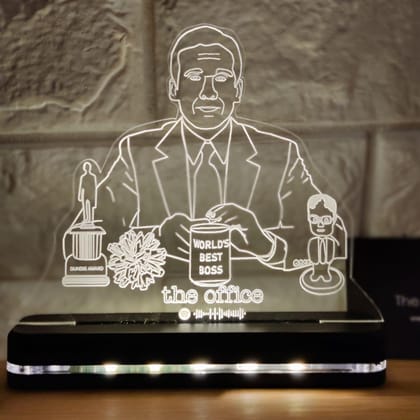 The Office - Michael Scott Led Plaque  With Stand