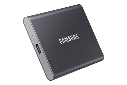 Samsung T7 Portable SSD 2TB With USB3.2 External Solid State Drive Upto 1050MB-s MU-PC2T0T-WW-Gray