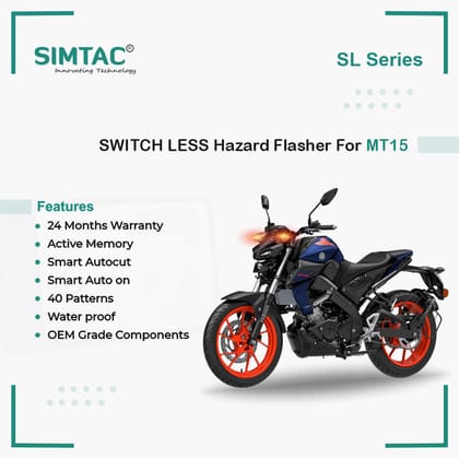 SWITCHLESS Yamaha | MT-15 | Compatible | Simtac | PNP Hazard Flasher / Adapter / Module | MT15-SL