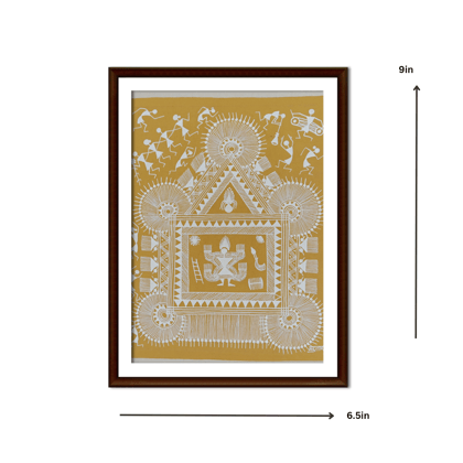 TRIBALS TRADITION WARLI PAINTING (YELLOW) WLS138