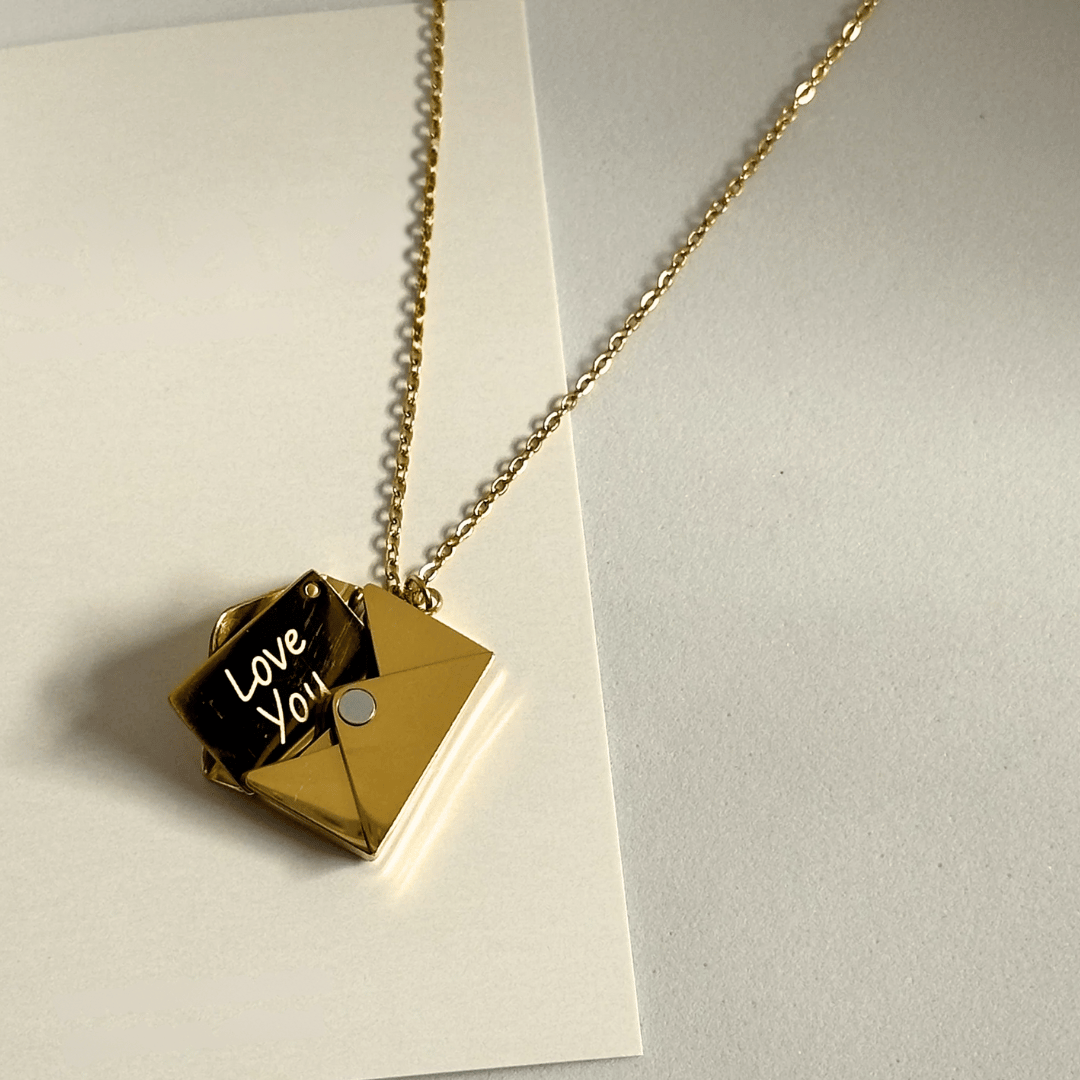 Love Letter 18k Gold Plated Envelope necklace