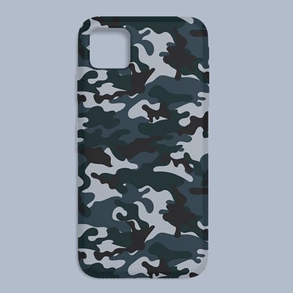 Dark Blue Military Art Printed Soft Silicone Mobile Back Cover