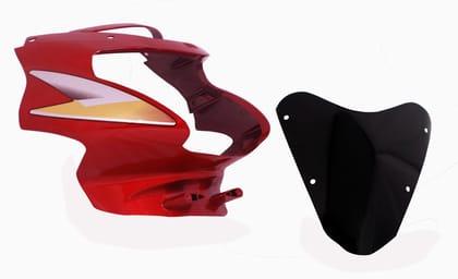 Headlight Visor Fit For TVS Star Sport Old Model Flame Red