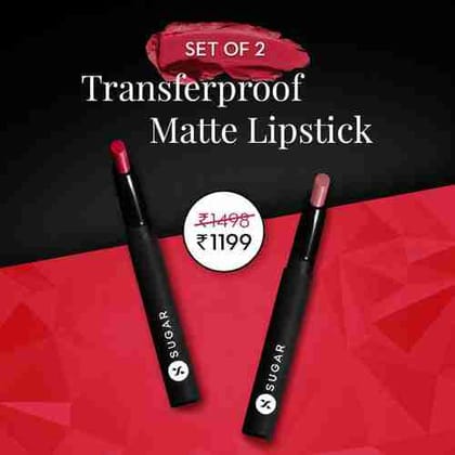 Matte Attack Transferproof Lipstick Set of 2