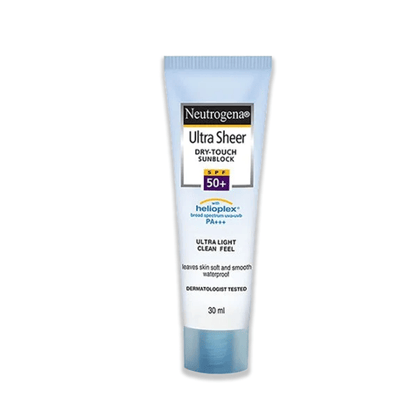 Neutrogena Ultra Sheer Dry Touch Spf 50+ Sun Block Sunscreen Lotion, 30 ml Tube