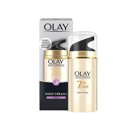 Olay Total Effects Night Cream - Vitamin C, Niacinamide, Green Tea, 20 gm Jar