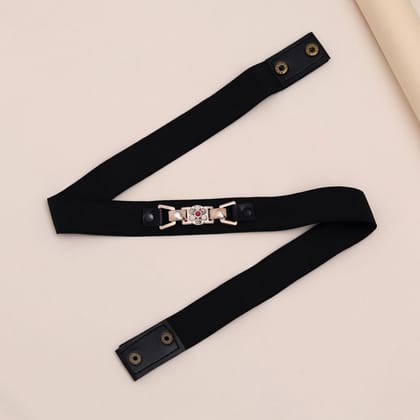 Multi Color Kamarband Elastic Waist Belt For Women//Girls (KMBND497MLT)-Adjustable Belt / Gold / Alloy With Good Quality Gold Plated