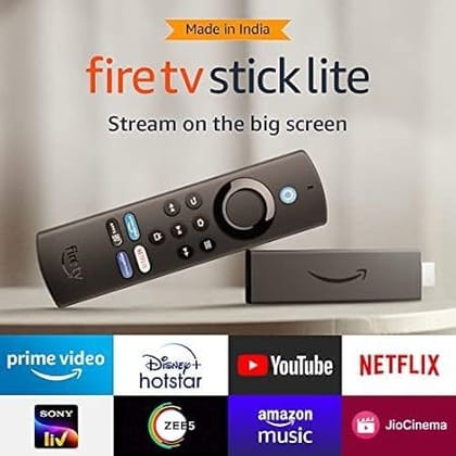 Amazon Fire TV Stick Lite with all-new Alexa Voice Remote Lite no TV controls HD streaming device  Now with App controls-Black