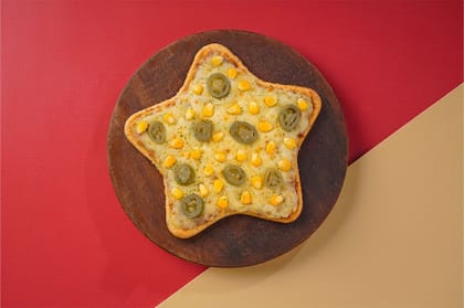 Corn & Jalapeno Star Kiddy Pizza (Serves 2)