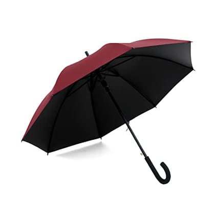 ABSORBIA Big Straight and Stick Umbrella for rain  Windproof Waterproof and UV Coated Open Diameter 105cm Double Layer Umbrella With Cover-ABSORBIA Big Straight and Stick Umbrella for rain | Wind