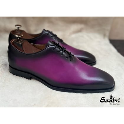 Wholecut Oxfords Purple Hand Finished-UK5/US6/EU39