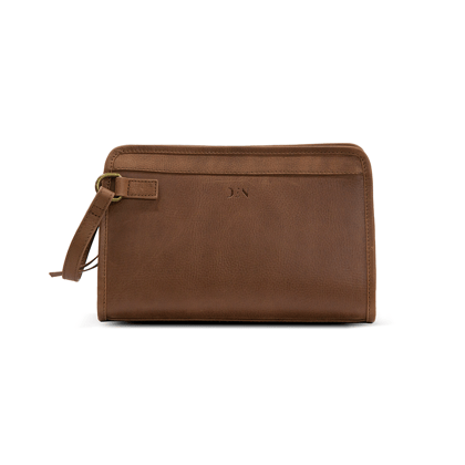 Travel Kit Cow Waxy Rambler Leather Tan-Tan