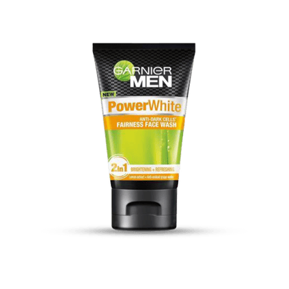 Garnier Men PowerWhite Anti Dark Cells Fairness Face Wash, 100 gm Tube