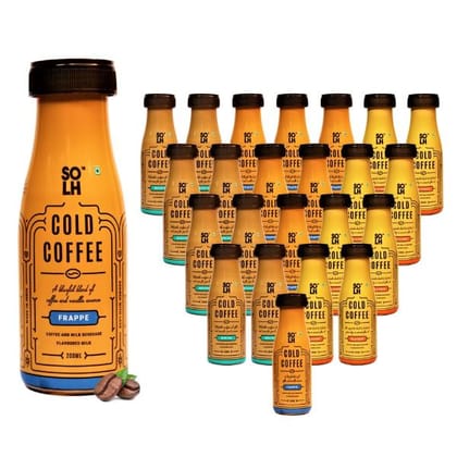 SOLH Assorted Cold Coffee Smooth, Creamy & Intense Bottle 200 Ml (Pack of 24)