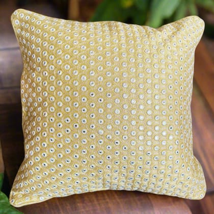 Boond Cream Cushion Cover, 16" x 16", Pack of 1