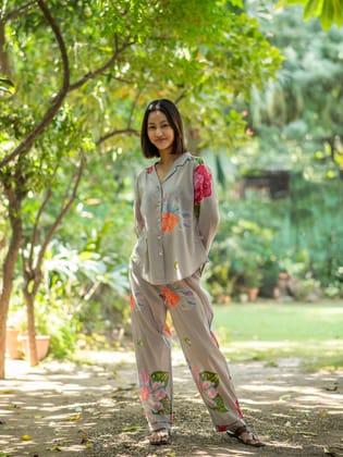 Vanessa PJ Set : Madrid Grey-XS