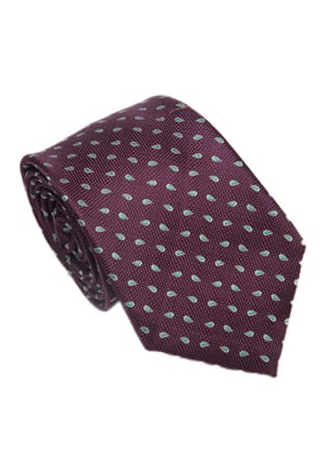 Men's Dots Formal Necktie - Maroon-Free / Maroon