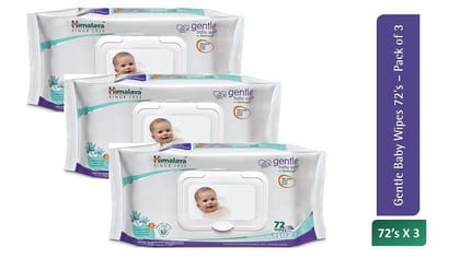 Himalaya Gentle Baby Wipes 72 (Pack of 3)