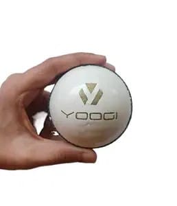 YOOGI Cricket Premium Leather Ball Four Piece Size Adult White Colour