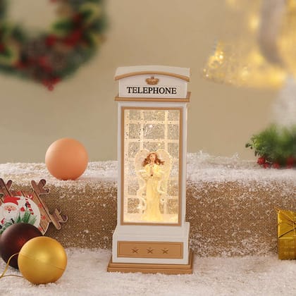 Telephone Booth Christmas Lantern-Angel