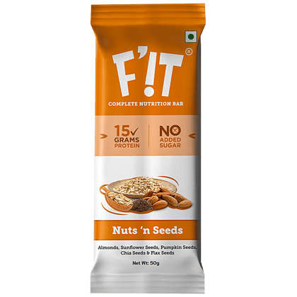 Fit Nutrition Protein Rich Nutrition Bar - Nuts & Seeds, 50 g