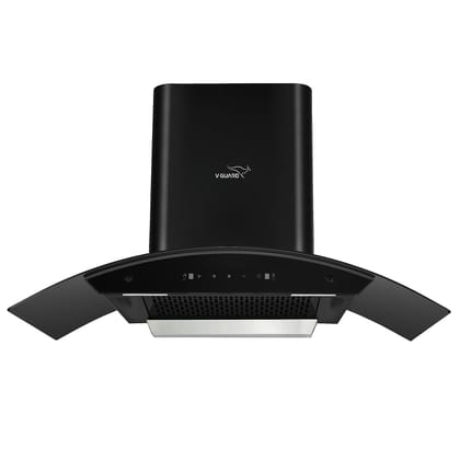 X20 BL180 Kitchen Chimney with 1350m /hr Suction, Intelligent Auto Clean, Curved Glass, Baffle Filter, Motion Sensor Controls, Oil Collector Tray, LED Light (Black)