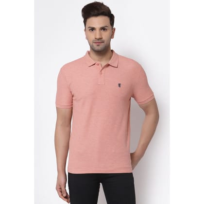 Red Tape Men Dark Peach Collared T-Shirt