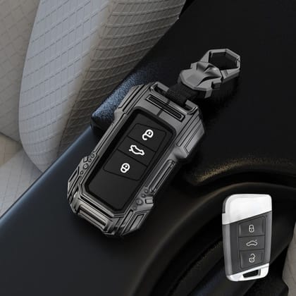 Skoda/Volkswagen New Remote Key Premium Batman Metal Alloy Keycase with Holder & Rope Chain