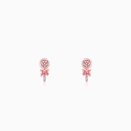 Rose Gold Candy Love Stud Earrings