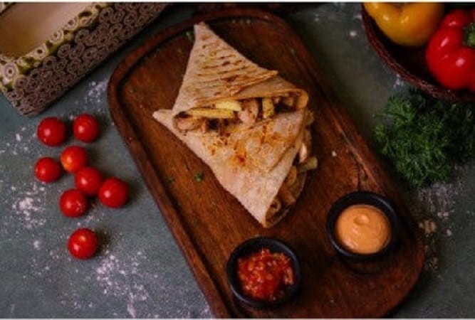 Babycorn & mushroom wrap