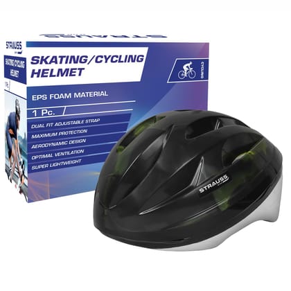 Strauss ELITE Cycling Helmet, Lightweight, Superior Ventilation, Premium EPS Foam, Ideal for Adults & Kids, Black/Green-Strauss Cycling Helmet , ELITE | Light Weight with Superior Ventilation | M