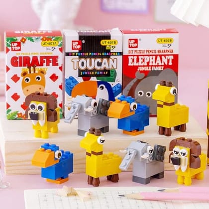 LEGO Designed Pencil sharpener - Animal-PACK OF 2pc