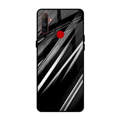 Black & Grey Gradient Glass Case For Realme C3