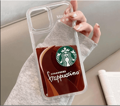 Starbucks Cases Float Flow Liquid LUXY Studio Coffee Phone Case for iPhone 13 Pro | Hard Back PC Cover Casing  Brand: Luxy Studio Cases-mocha