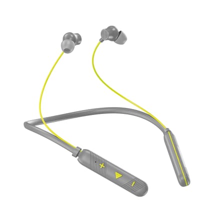 U&i Simulation Series 30 Hours Battery Backup Bluetooth Neckband with 11mm Drivers and SFc Technology-Grey