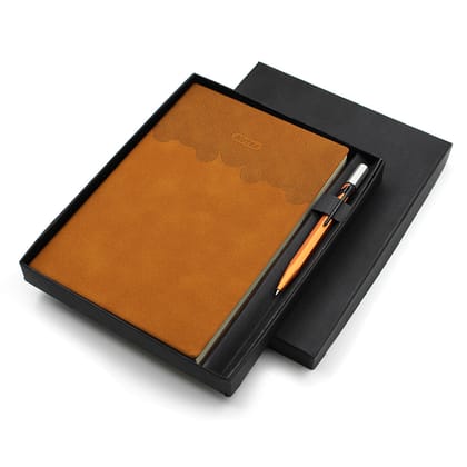 Maze-NP 2 pcs Gift Set (Notebook + Pen)-Tan