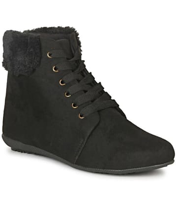 Ishransh - Black Womens Ankle Length Boots - None