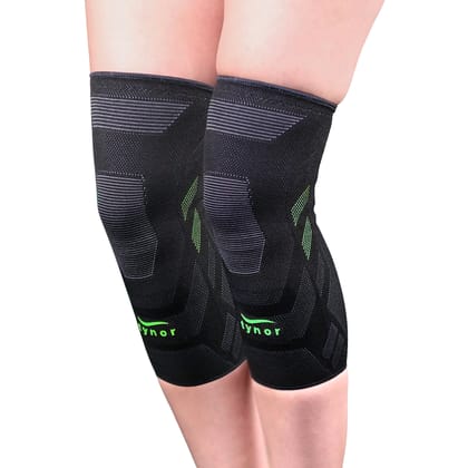 TYNOR Knee Cap Air Pro , Pack of 2 (Colour - GREEN, Size - L) by Total Sporting And Fitness Solutions Pvt Ltd