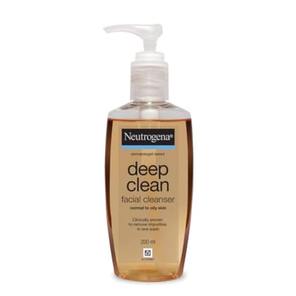 Neutrogena Deep Clean Facial Cleanser For Normal To Oily Skin, 200ml