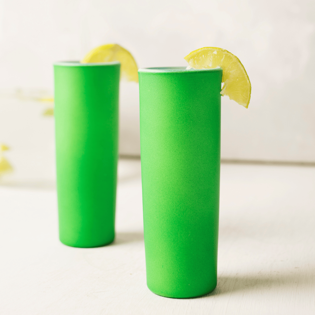 Bright Green Tequila Shot Glasses (Set of 2)