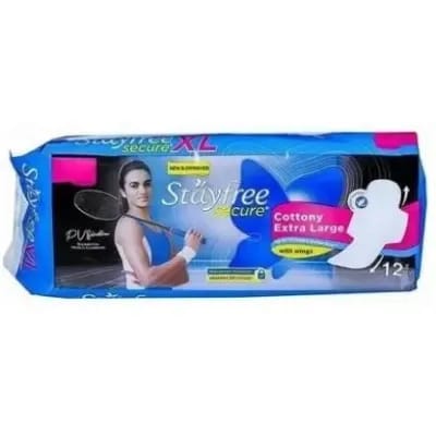 Stayfree Secure Cottony Sanitary Pads - XL (12 Pads)