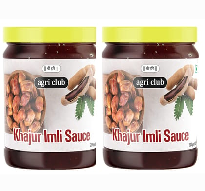 Agri Club Khajur Imli Sauce - 400 gm, Pack of 2 Each 200 gm Jar