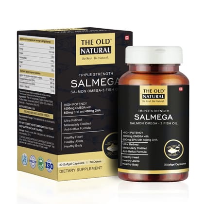 Salmega Triple Strength Omega 3 fish Oil Capsules-Salmega Triple Strength Omega 3 fish Oil Capsules - 30 Tablets