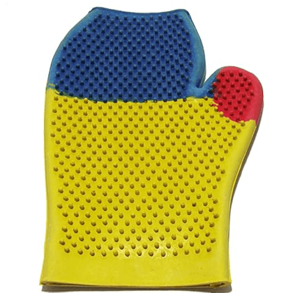 Chullbull Bathing and Grooming Gloves for Dogs and Cats Yellow-23x17cm